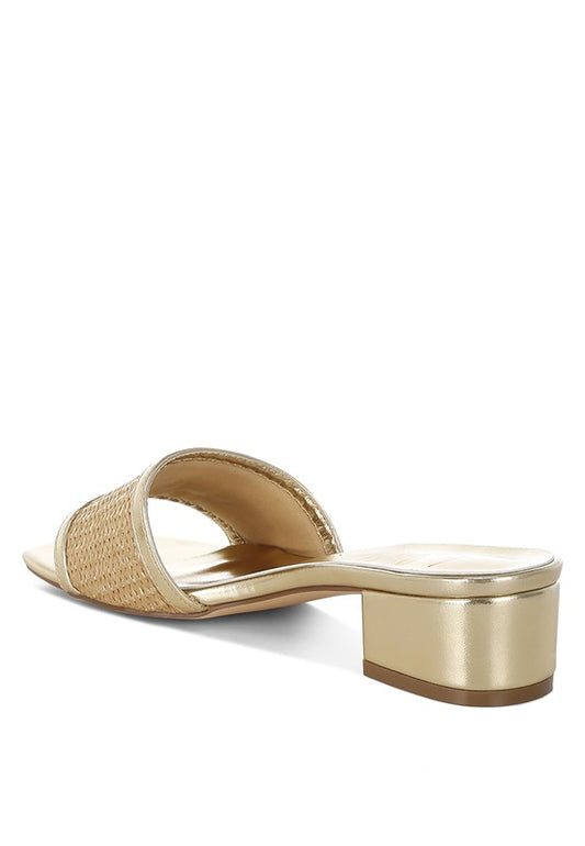 Gisella Raffia Slip On Sandals - Tigbul's Variety Fashion Shop