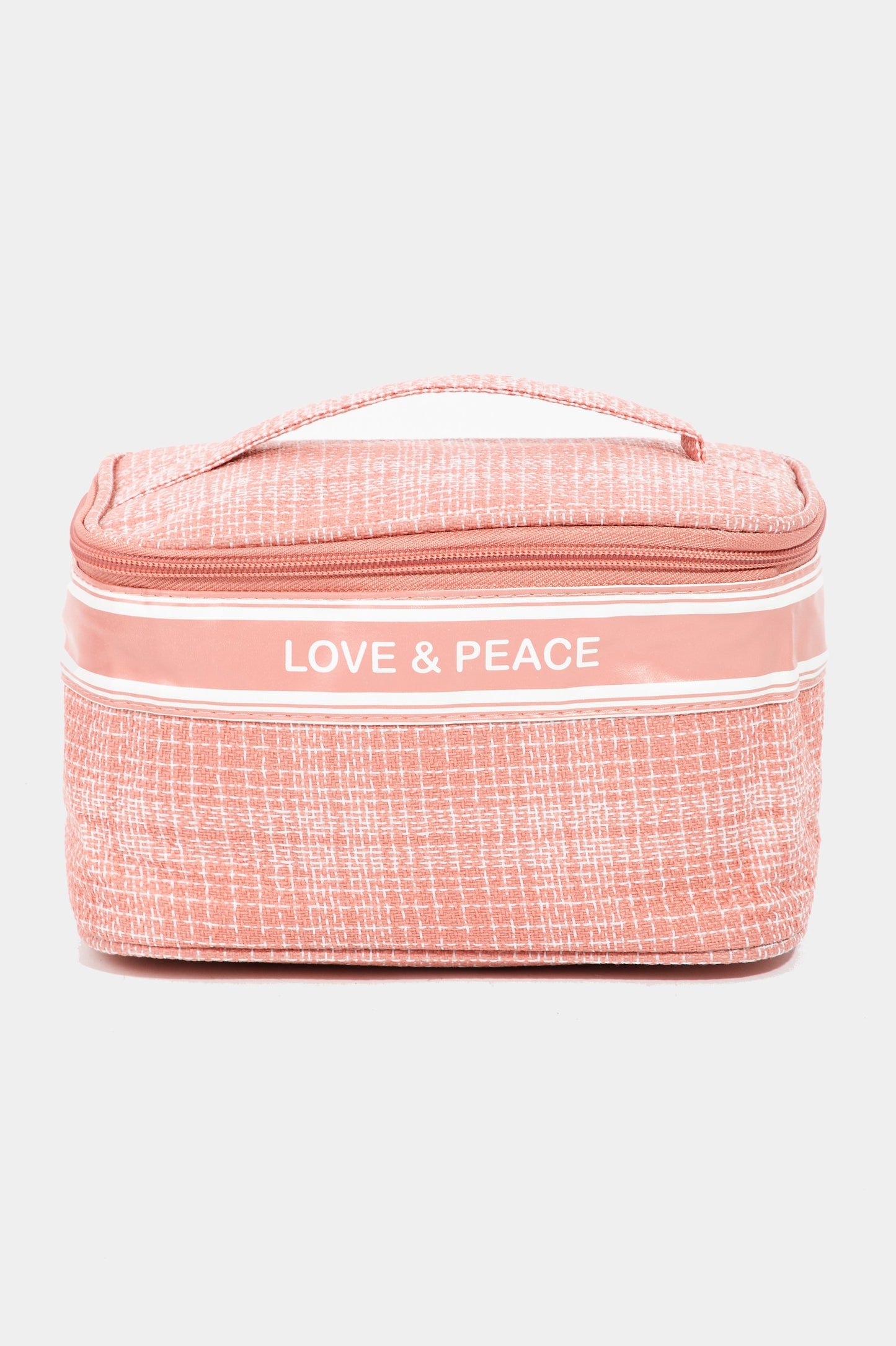 Fame Love & Peace Striped Handle Bag - Tigbul's Variety Fashion Shop