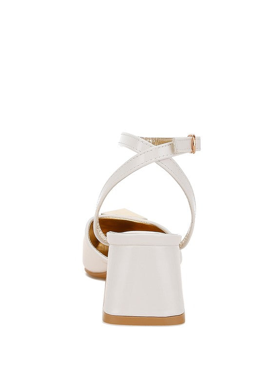 Griselda Brooch Detail Ankle Strap Sandals - Tigbul's Variety Fashion Shop