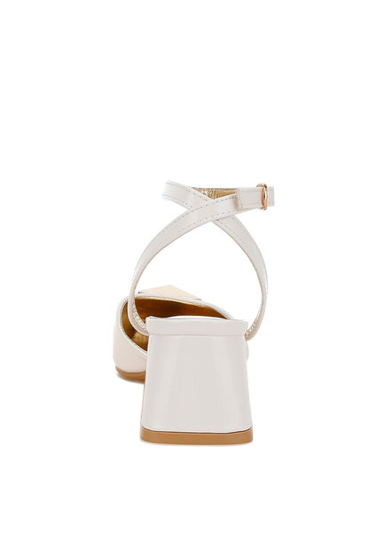 Griselda Brooch Detail Ankle Strap Sandals - Tigbul's Variety Fashion Shop