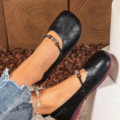 Round Toe Flats Slip-Ons - Tigbul's Variety Fashion Shop