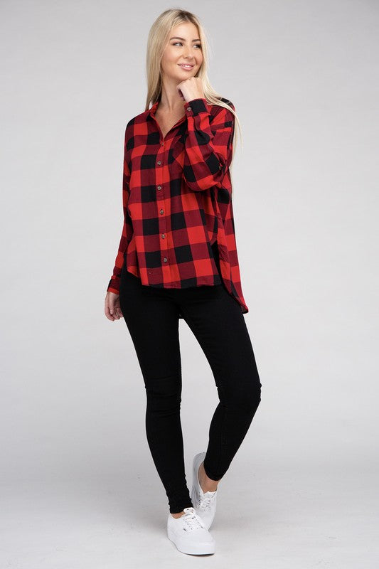 Classic Plaid Flannel Shirt - Tigbul's Variety Fashion Shop