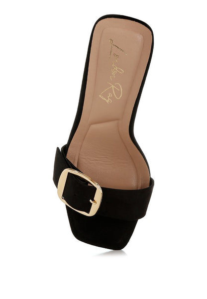 Acacia Buckle Strap Slip On Sandals - Tigbul's Variety Fashion Shop