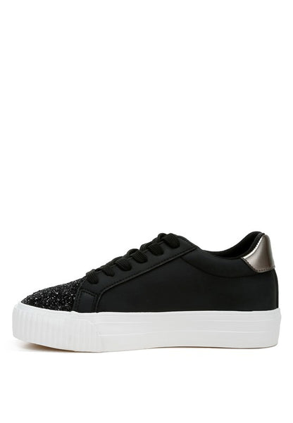 Merida Glitter Patch Chunky Sneakers - Tigbul's Variety Fashion Shop