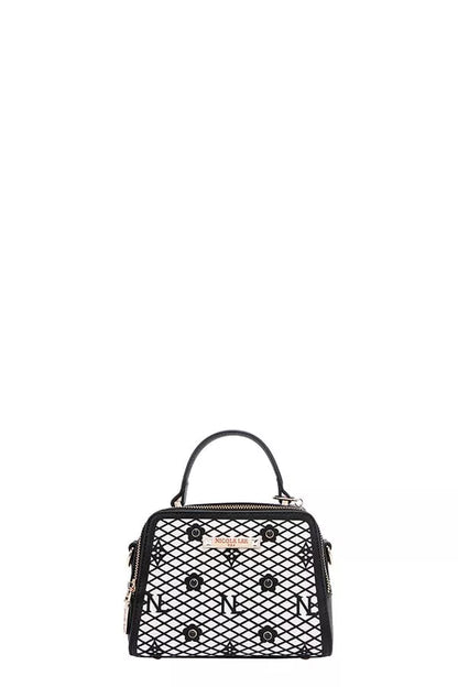 Nicole Lee USA Vegan Geometric Pattern Structured Handbag - Tigbul's Variety Fashion Shop