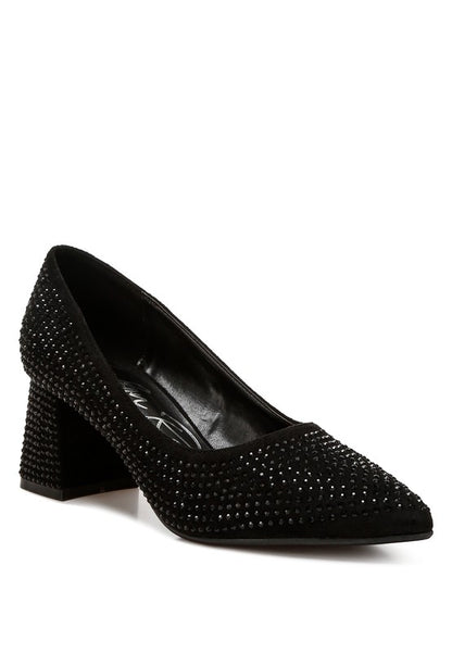 Caspia Rhinestones Embellished Pumps - Tigbul's Variety Fashion Shop