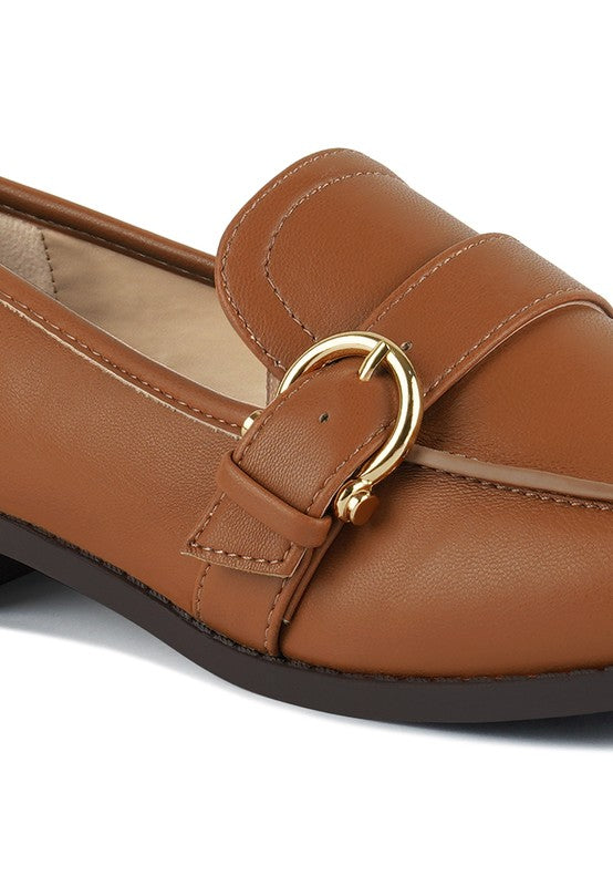 Sheboss Buckle Detail Loafers - Tigbul's Variety Fashion Shop