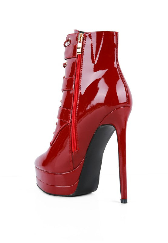 High Heeled Patent PU Stiletto Boot - Tigbuls Variety Fashion