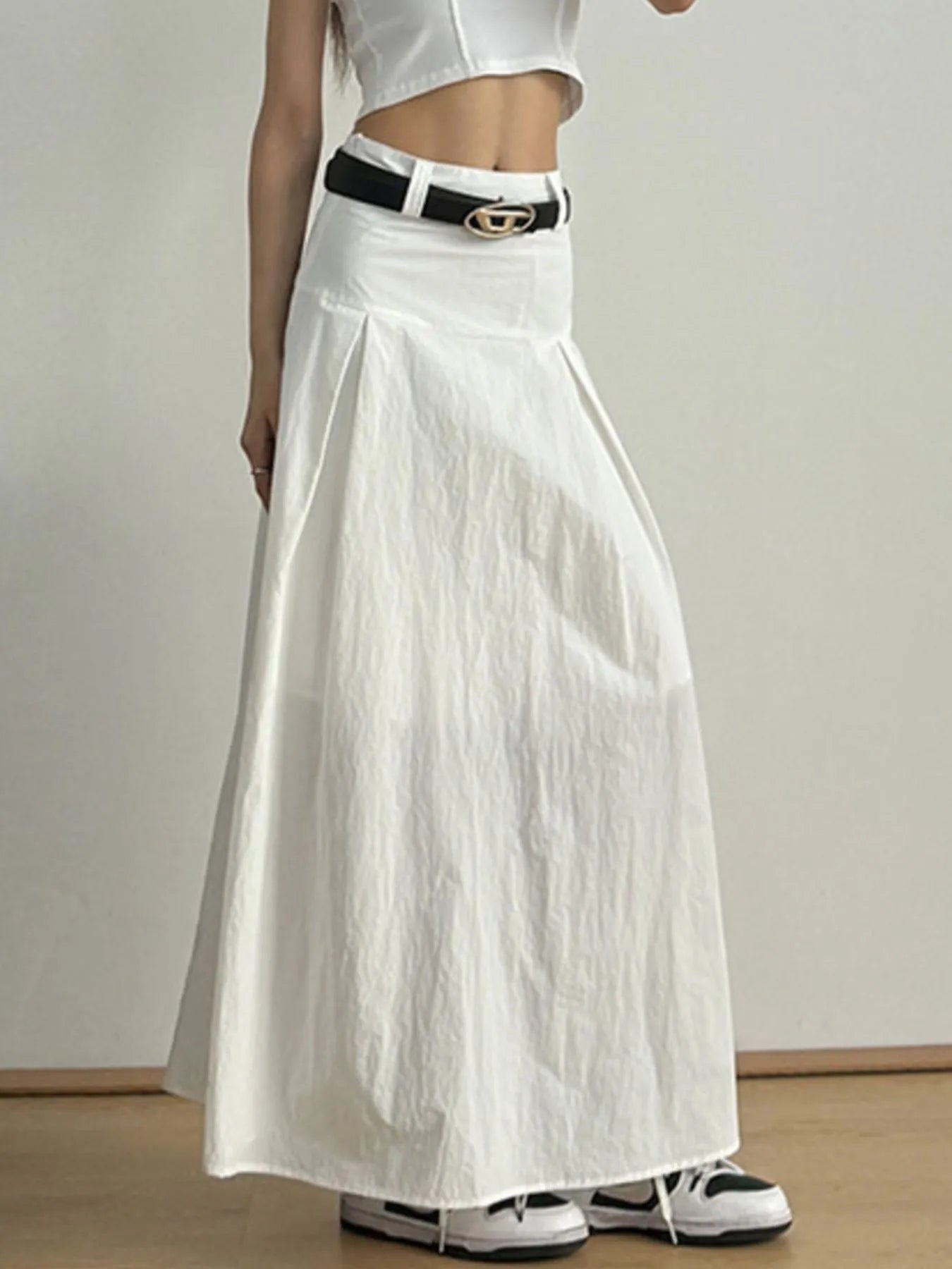 High Waist A-Line Maxi Skirt - Tigbul's Variety Fashion Shop