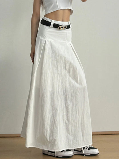 High Waist A-Line Maxi Skirt - Tigbul's Variety Fashion Shop