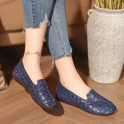 Cutout Round Toe Slip-Ons - Tigbul's Variety Fashion Shop
