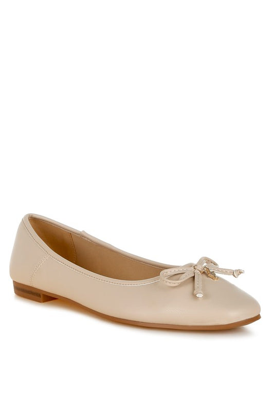Enchanted Faux Leather Casual Ballerinas - Tigbul's Variety Fashion Shop