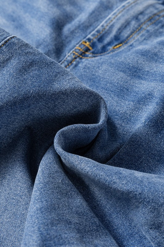 Denim Raw Hem Straight Leg Jeans - Tigbul's Variety Fashion Shop