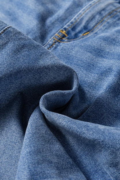 Denim Raw Hem Straight Leg Jeans - Tigbul's Variety Fashion Shop