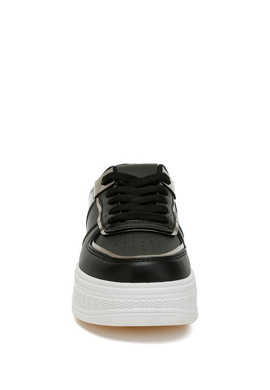 Scouts Metallic Paneling Platform Sneakers - Tigbul's Variety Fashion Shop