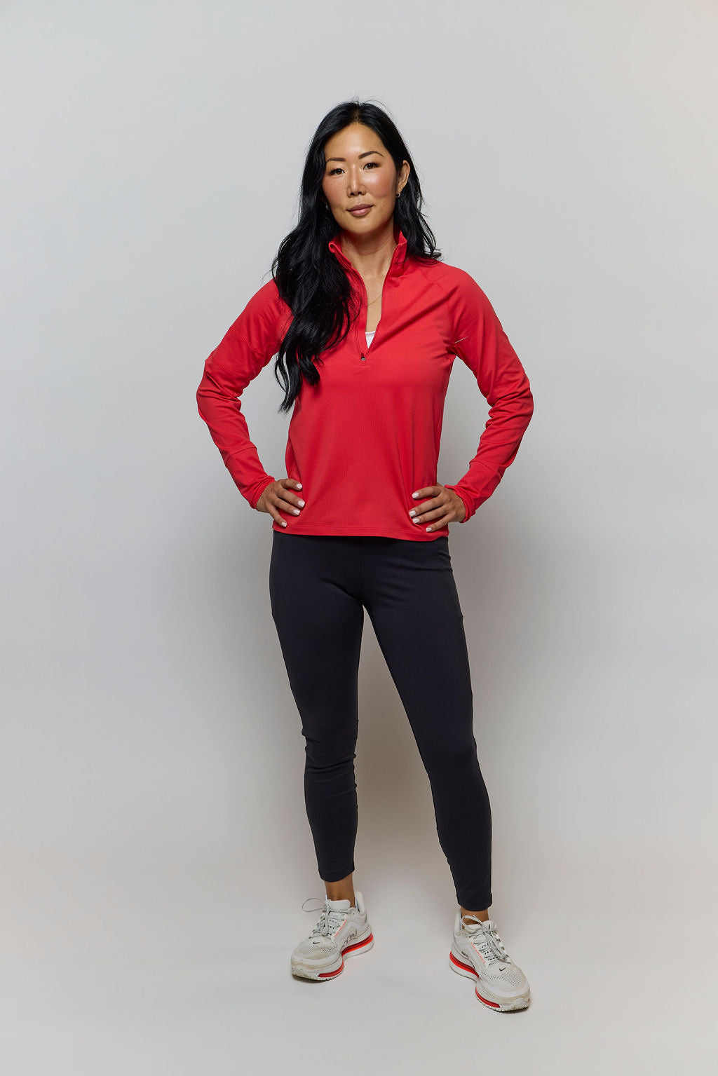 Foudy Mid-Weight Long Sleeve ½ Zip Top - Tigbul's Variety Fashion Shop