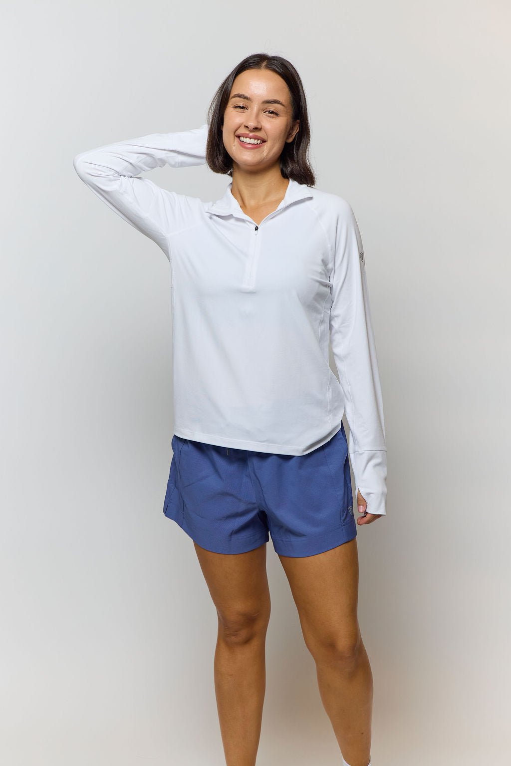 Foudy Mid-Weight Long Sleeve ½ Zip Top - Tigbul's Variety Fashion Shop