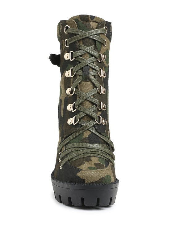 Palmetto Camouflage Ankle Boots - Tigbul's Variety Fashion Shop