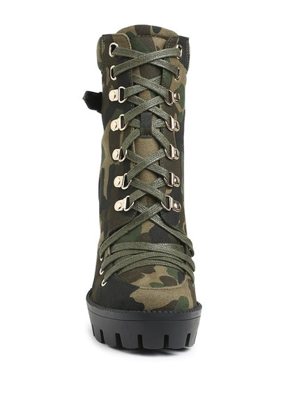 Palmetto Camouflage Ankle Boots - Tigbul's Variety Fashion Shop