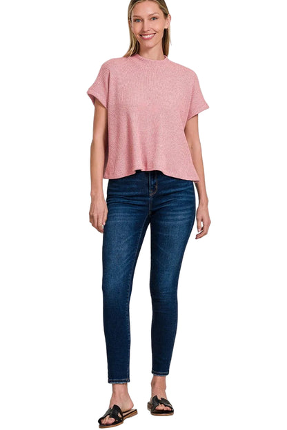Pink Boxy Sweater Top & Long Pants Set - Tigbul's Variety Fashion Shop