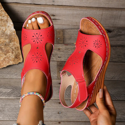 Open Toe Wedge Sandals - Tigbul's Variety Fashion Shop