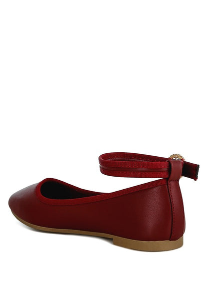 Danseur Ankle Strap Detail Ballet Flats - Tigbul's Variety Fashion Shop