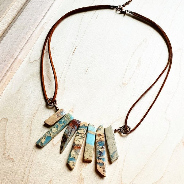 AQUA TERRA Leather Cord Necklace - Tigbuls Variety Fashion