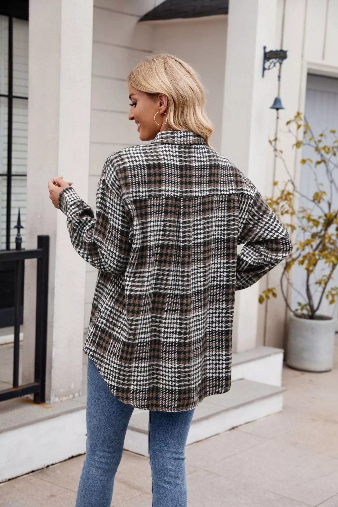 Casual Plaid Long Sleeve Shirt - Tigbul's Variety Fashion Shop