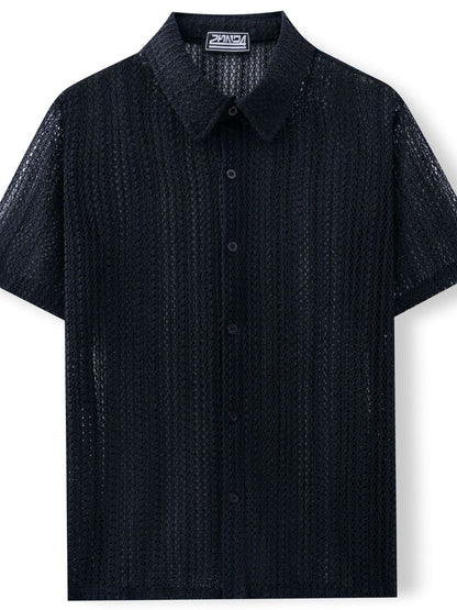Men's Plus Size Button Down Short Sleeve Shirt - Tigbul's Variety Fashion Shop