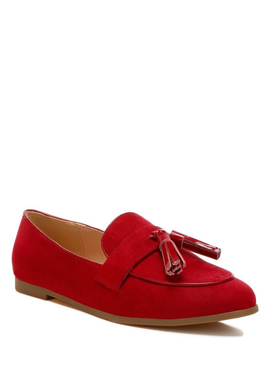 Folklore Micro Suede Tassel Loafers - Tigbul's Variety Fashion Shop