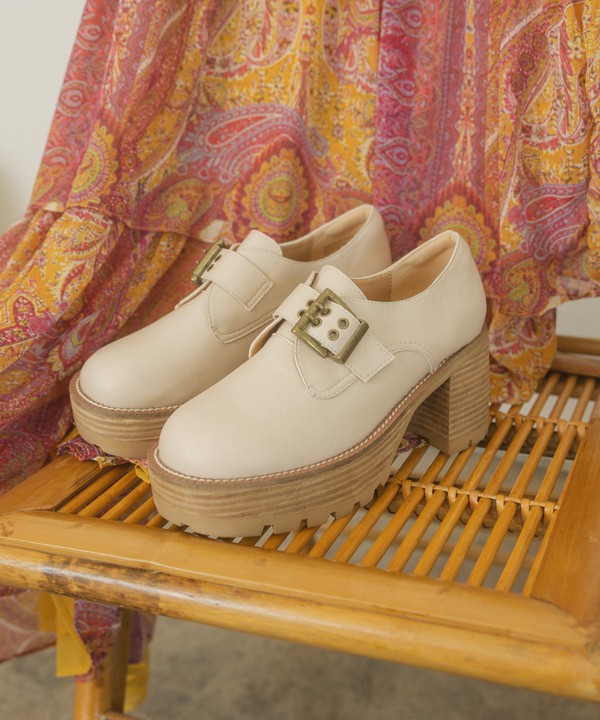Oasis Society Sarah - Buckled Platform Loafers - Tigbuls Variety Fashion