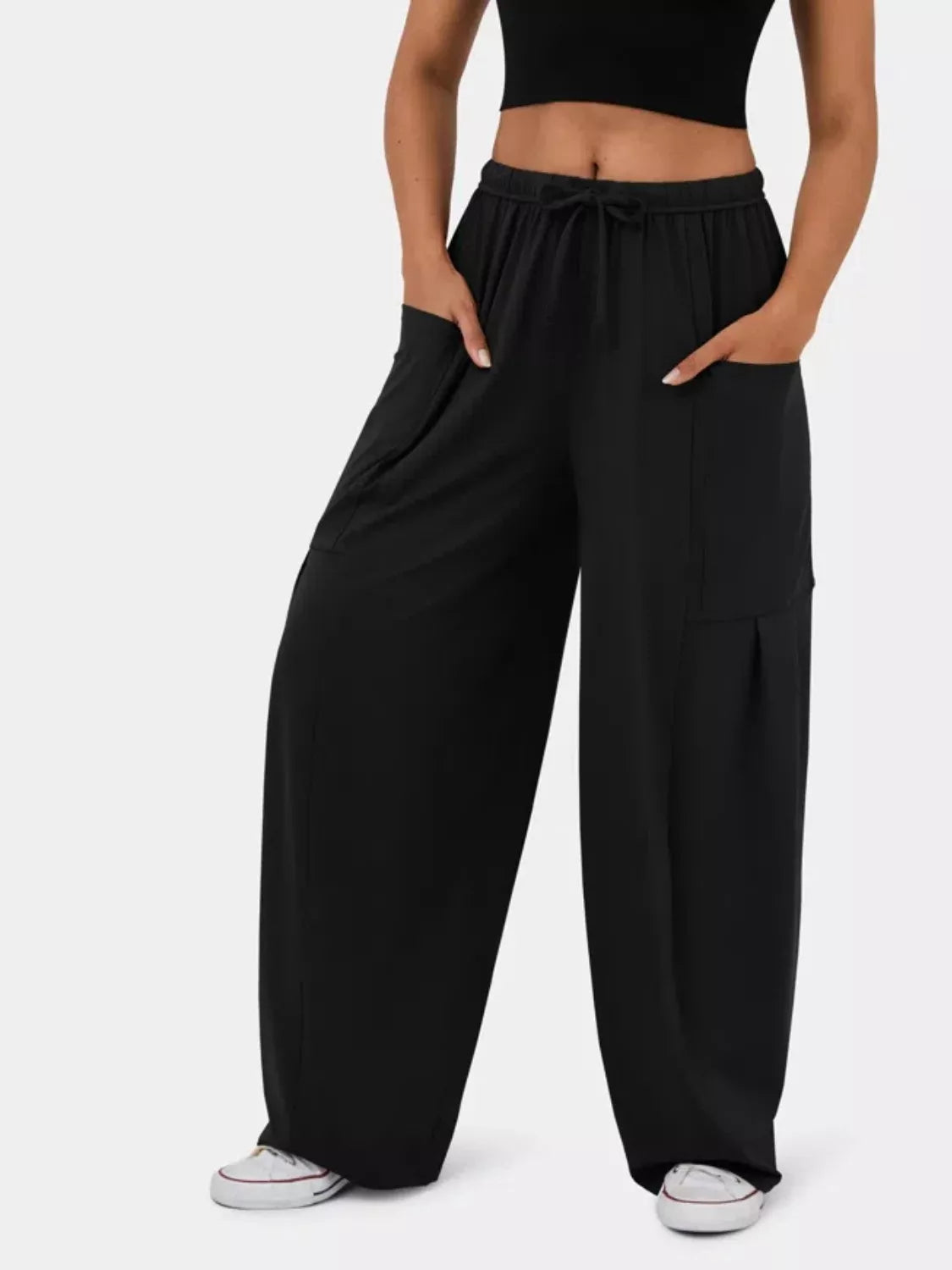 Relaxed Fit Drawstring Pants - Tigbul's Variety Fashion Shop
