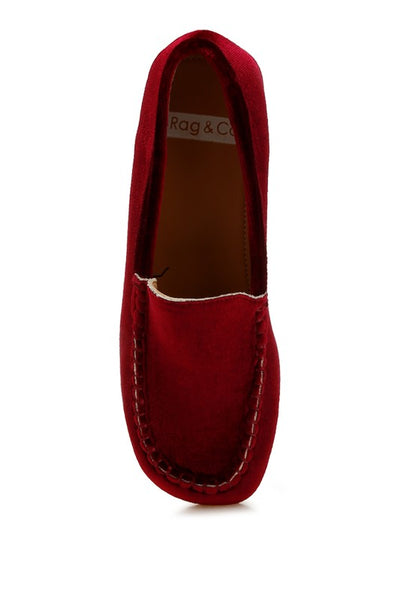 Robua Velvet Flat Loafers - Tigbul's Variety Fashion Shop