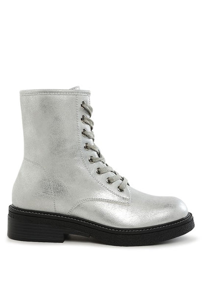 Clover Faux Leather Lace Up Boots - Tigbul's Variety Fashion Shop
