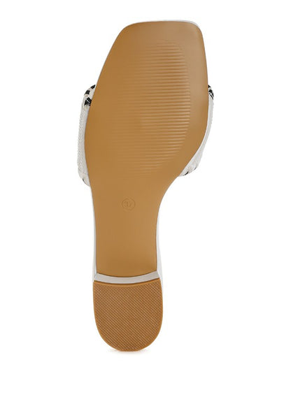 Poshta Saint Tropez Beaded Slip-On Heels - Tigbul's Variety Fashion Shop
