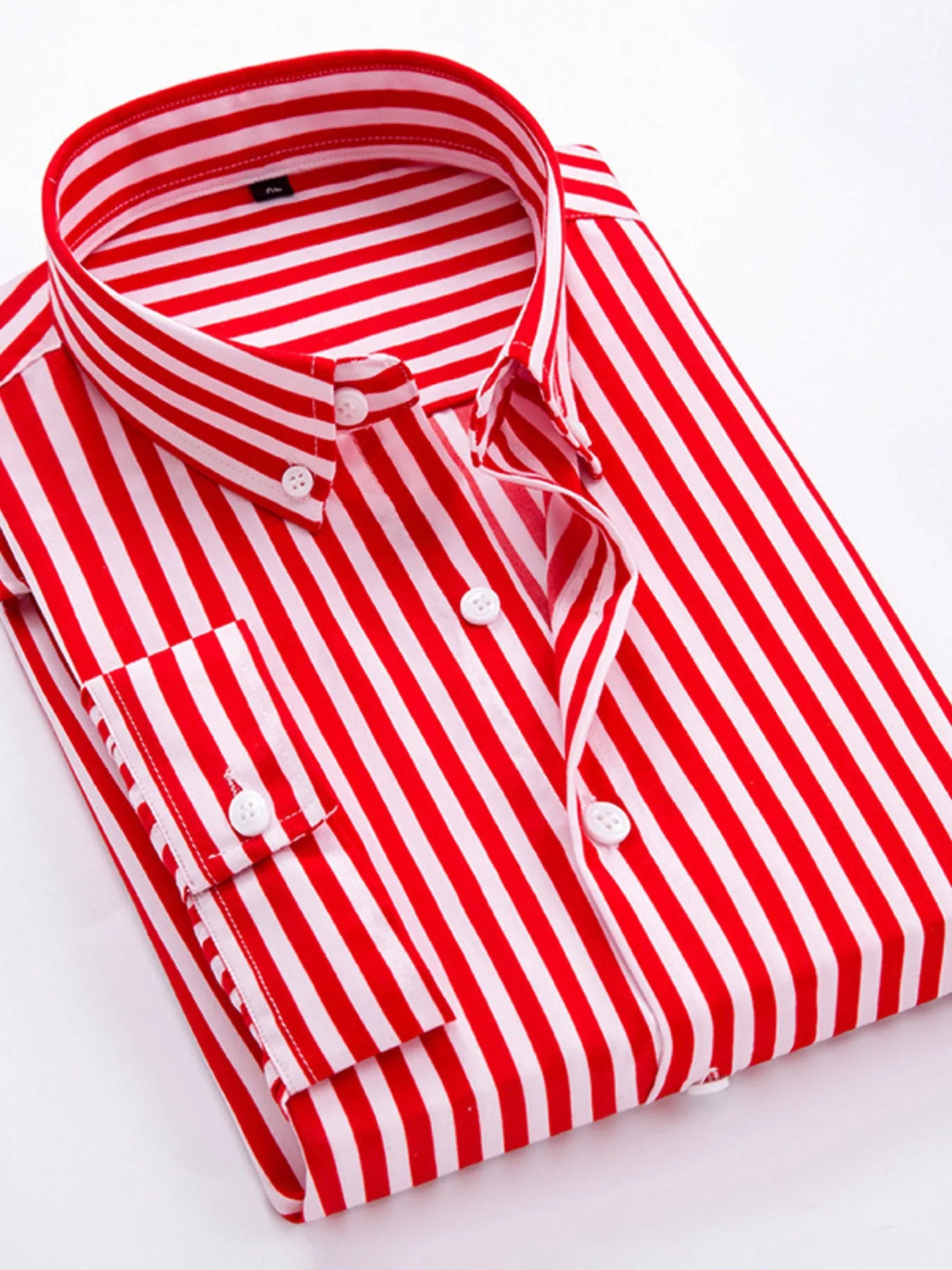 Men's Plus Size Striped Button Up Long Sleeve Shirt - Tigbul's Variety Fashion Shop