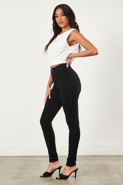 Black High Waisted Skinny Jean - Tigbuls Variety Fashion