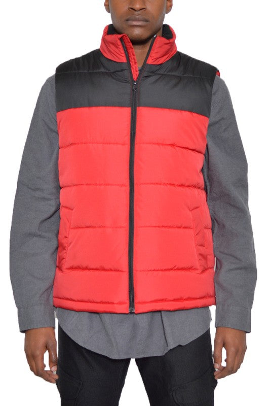 PADDED WINTER TWO TONE VEST - Tigbul's Variety Fashion Shop