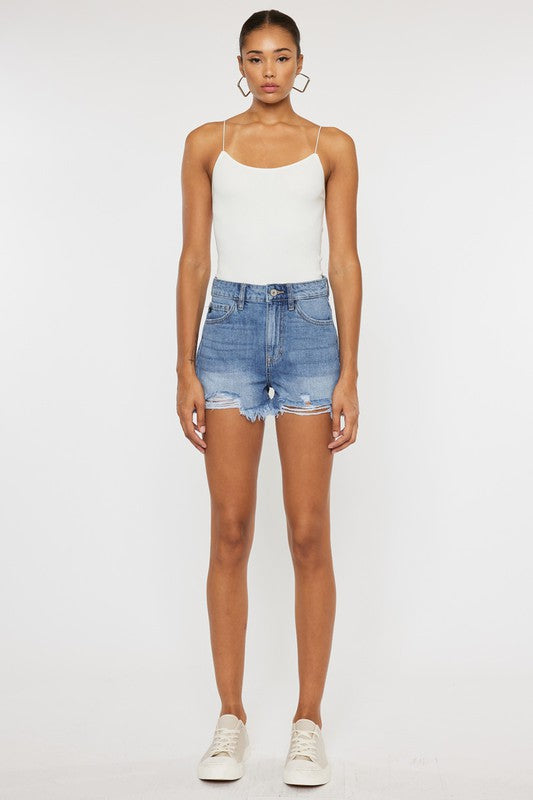 High Rise Mom Denim Shorts - Tigbuls Variety Fashion