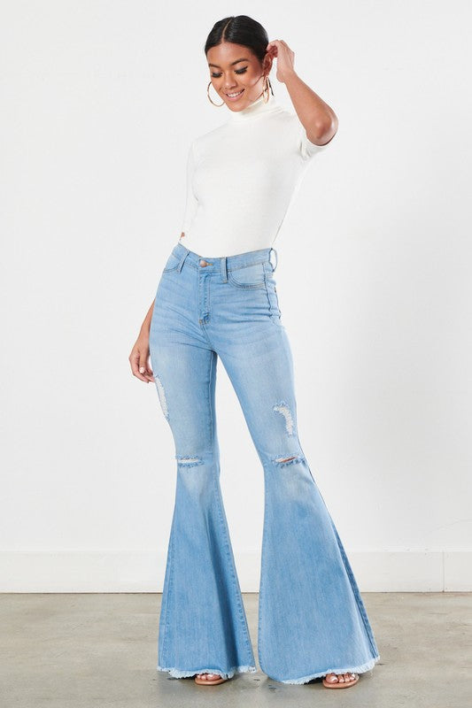 Distressed Flare Jeans - Tigbuls Variety Fashion