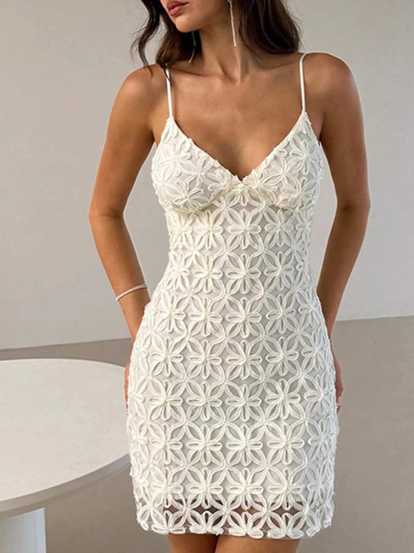 Lace Bodycon Mini Dress - Tigbul's Variety Fashion Shop