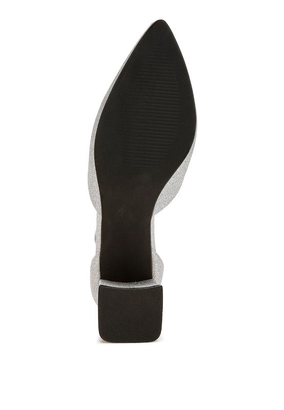 Taznia Glitter Block Heel Sandals - Tigbul's Variety Fashion Shop