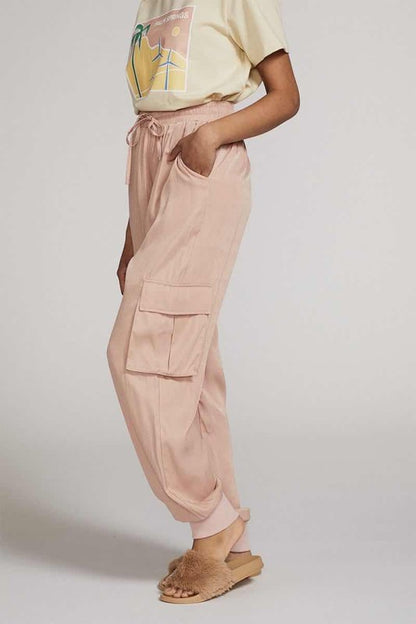 Textured satin cargo pants - Tigbul's Variety Fashion Shop
