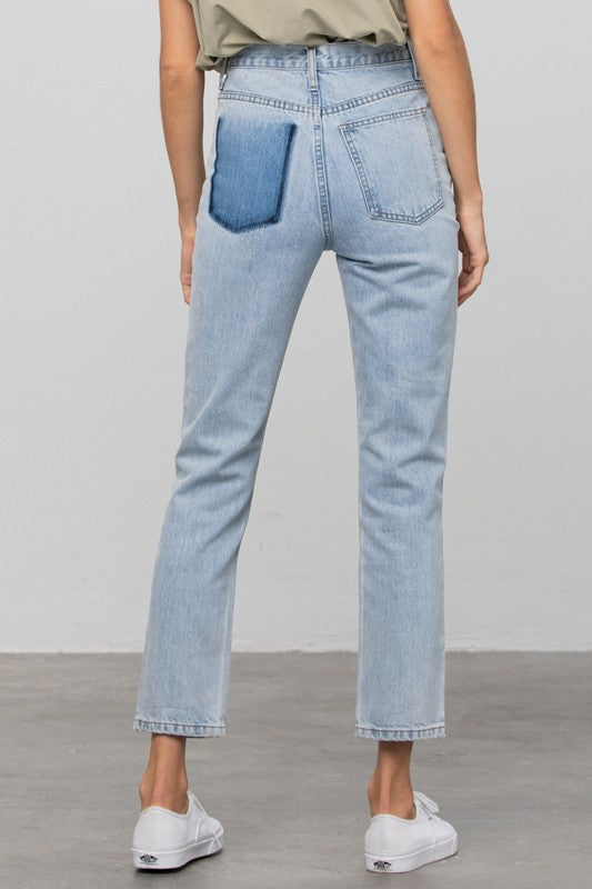 High Waist Ripped Tapered Jeans - Tigbul's Variety Fashion Shop