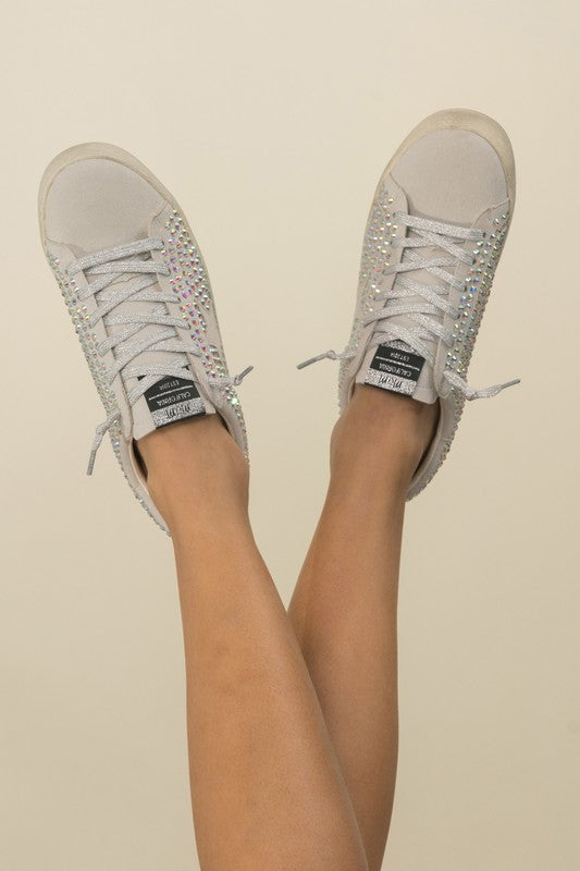 Glam Rhinestone Star Sneakers - Tigbul's Variety Fashion Shop