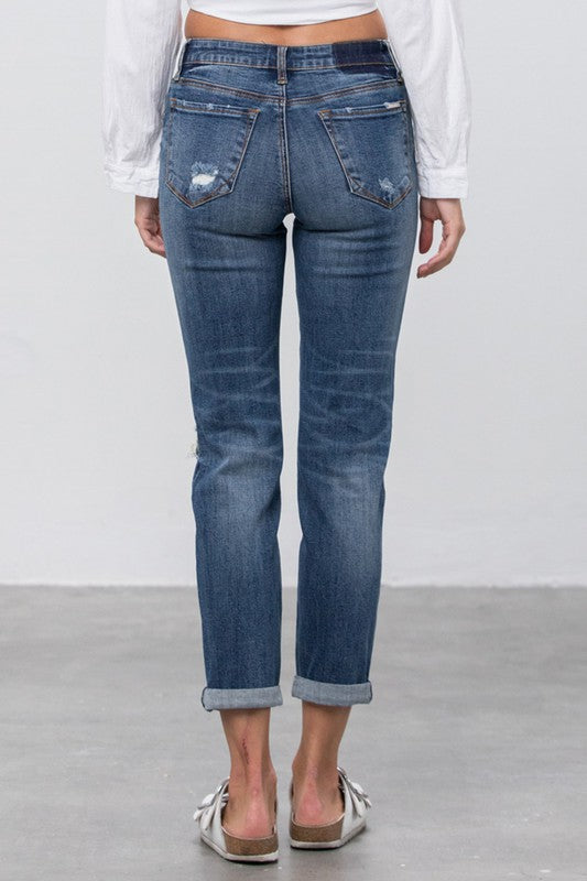Ripped Boyfriend Jeans - Tigbul's Variety Fashion Shop
