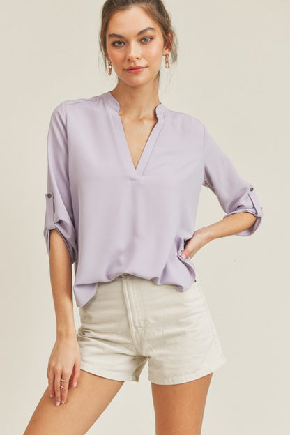 V Neck Top - Tigbul's Variety Fashion Shop