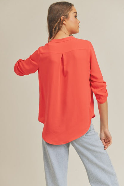 V Neck Top - Tigbul's Variety Fashion Shop