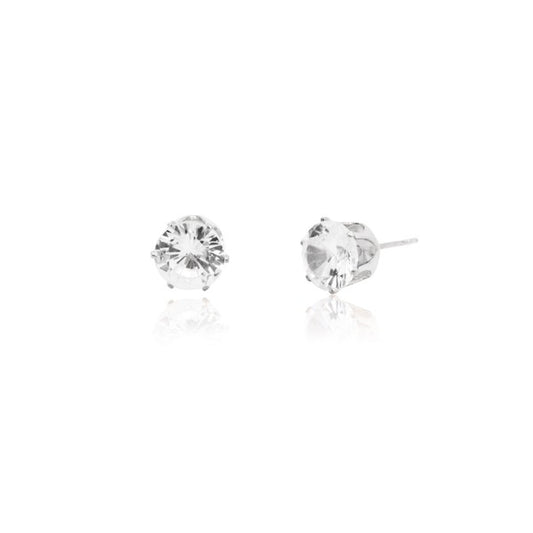 CUBIC ZIRCONIA CLASSIC STUD EARRINGS - Tigbul's Variety Fashion Shop