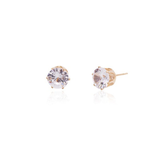 CUBIC ZIRCONIA CLASSIC STUD EARRINGS - Tigbul's Variety Fashion Shop
